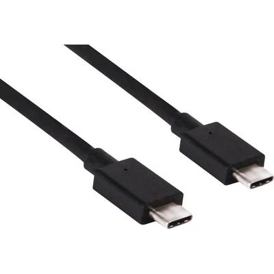 club3D USB cable USB 3.2 1st Gen (USB 3.0 / USB 3.1 1st Gen) USB-C® plug, USB-C® plug 0.80 m Black  CAC-1522