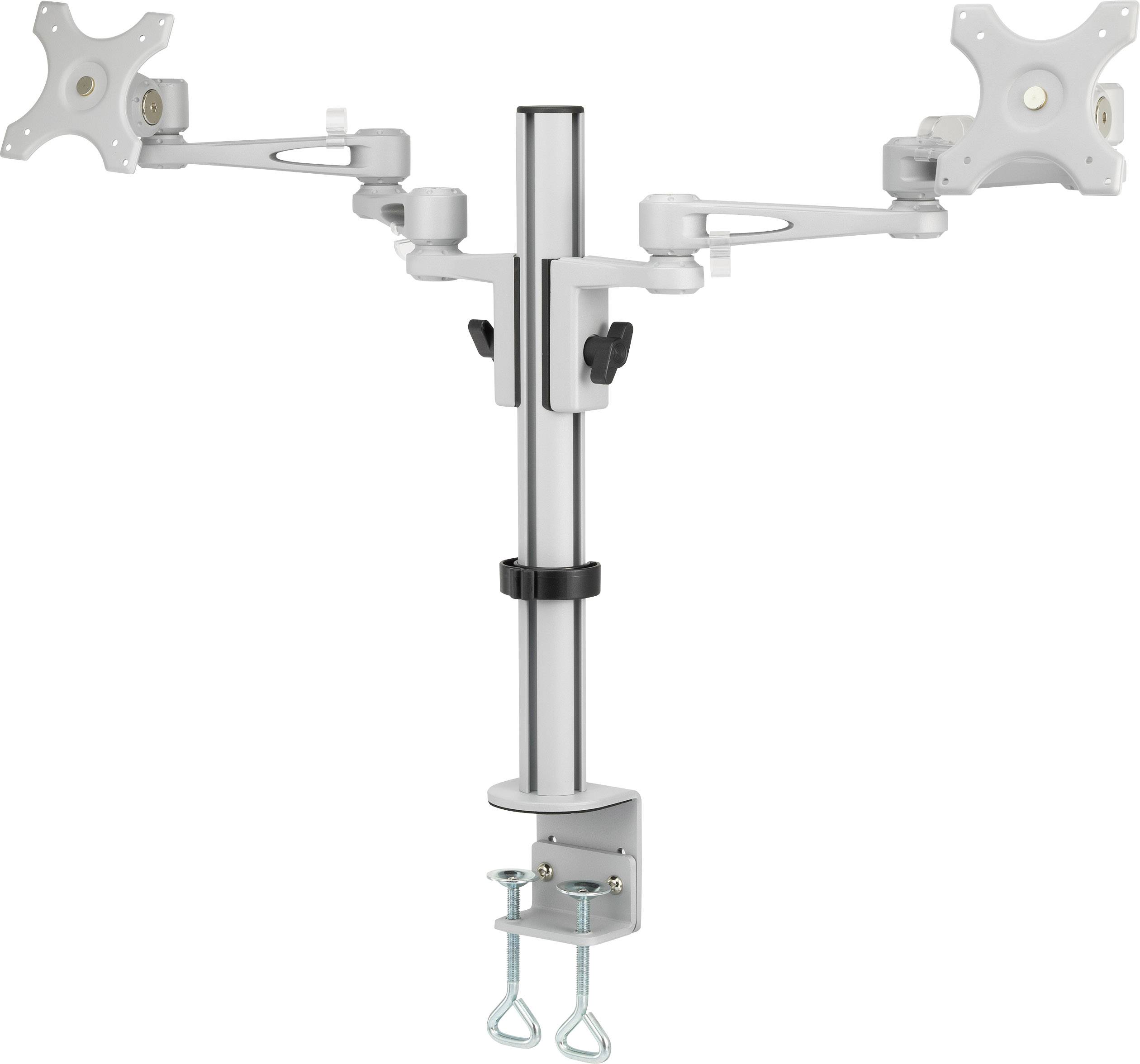 Dual-Monitor Desk Mount with Two Adjustable Arms, Suitable for Two Screens