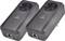 Two black powerline adapters with plug sockets, Ethernet ports and the brand name 'renkforce' on the front.