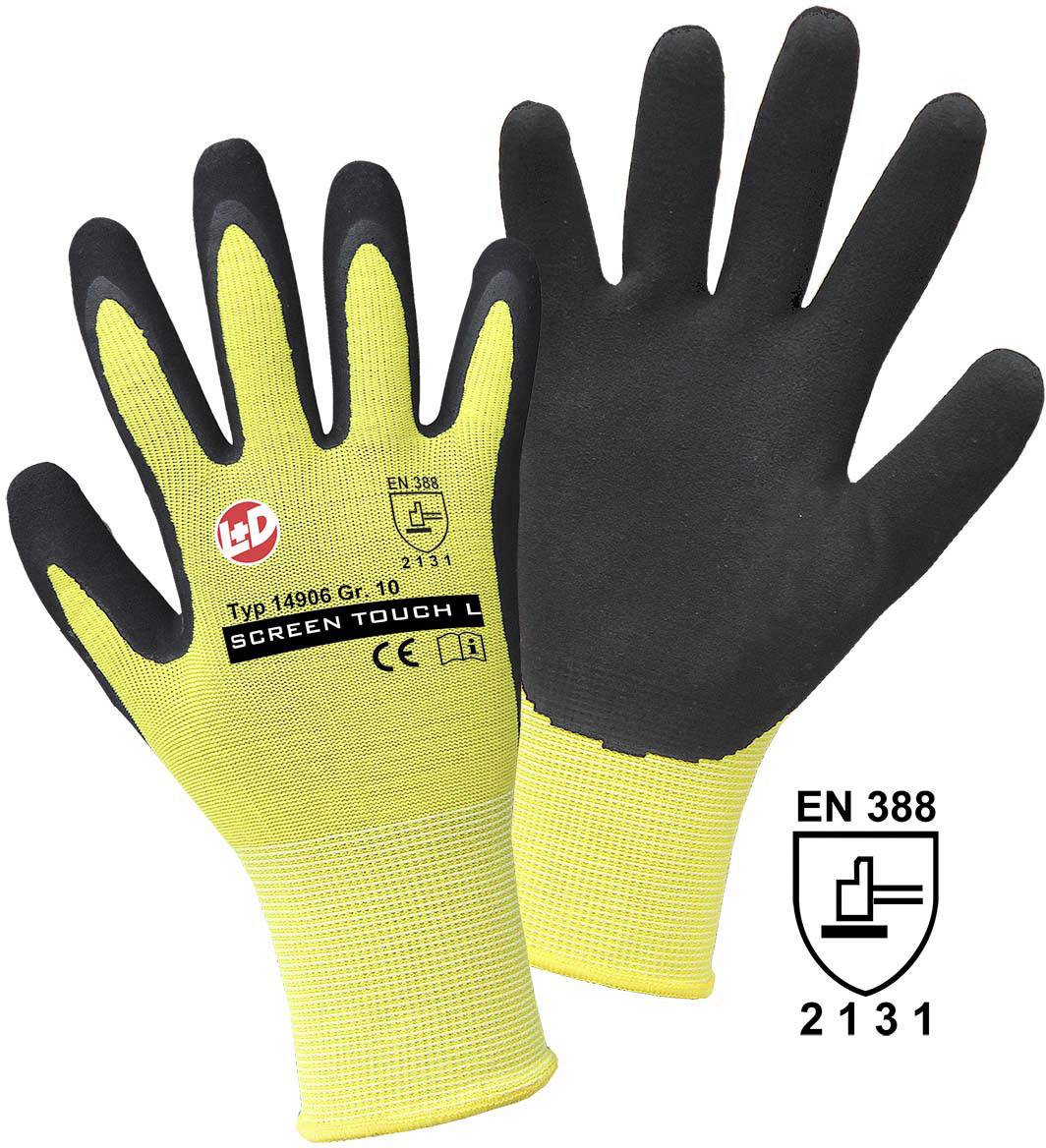 Leipold Doehle SCREEN TOUCH L 14906-9 Nylon Protective glove Size (gloves): 9, L CAT II 1 pc(s)