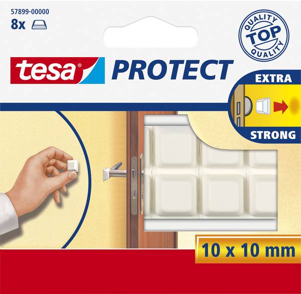 tesa Tesa ® Schutzpfuffer (L x W) 10 mm x 10 mm White Content: 8 pc(s)