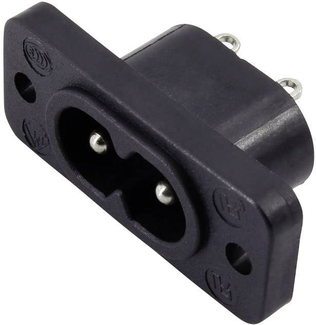 DB-14-T-7-S1 IEC connector Plug, horizontal mount Total number of pins: 2 2.5 A Black 1 pc(s)