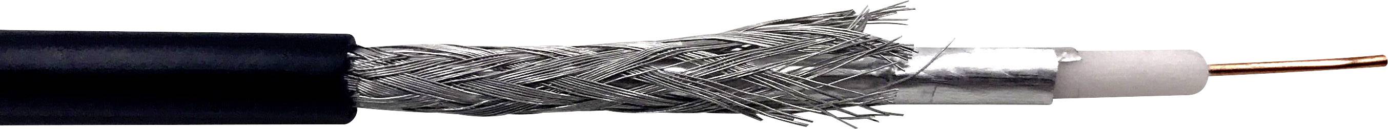 Conrad Components 93030c549 Coax Outside diameter: 4.50 mm 75 Ω 20 dB Black 50 m