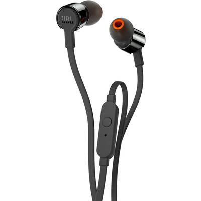 JBL T210   In-ear headphones Corded (1075100)  Black  Headset