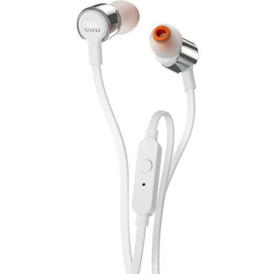 JBL T210   In-ear headphones Corded (1075100)  Silver  Headset