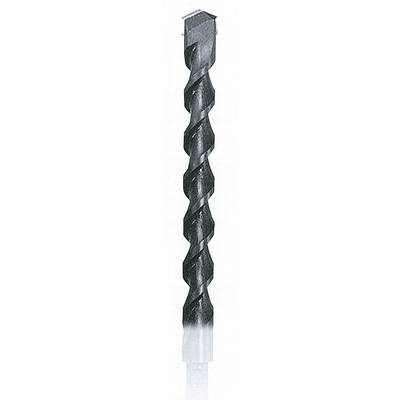 Close-up of a drill bit with spiral-shaped cutting edges and a sharp point, ideally suited for drilling hard materials.