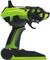 Remote control with green and black design, large rotary dial and ergonomic grip, for precise control of RC vehicles.