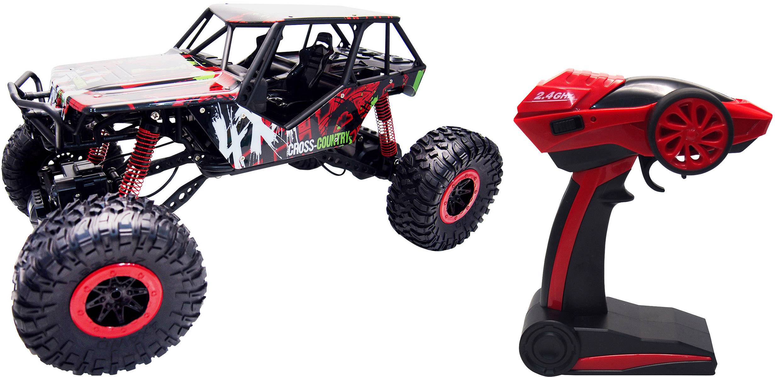 Amewi 22216 Crazy Crawler 1:10 RC model car for beginners Electric Crawler 4WD Incl. batteries and charger
