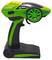 Green remote control in a pistol-style design with large wheel adjustment, 2.4 GHz technology and black accents.