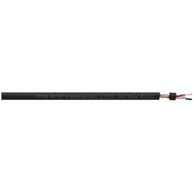 Faber Kabel 0349960200100 Microphone cable Li2YDY 2 x 0.50 mm² Black Sold per metre