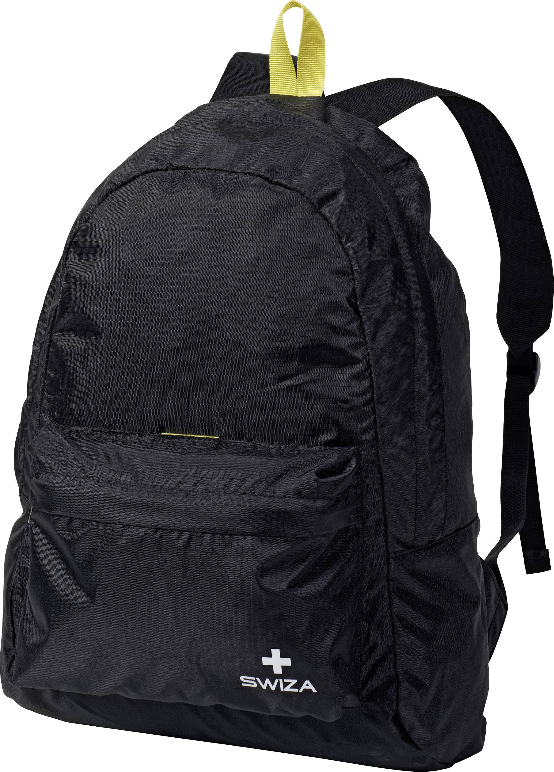 SWIZA Foldable backpack Amata 15 l (W x H x D) 300 x 400 x 130 mm Black, Yellow BLB.1019.01