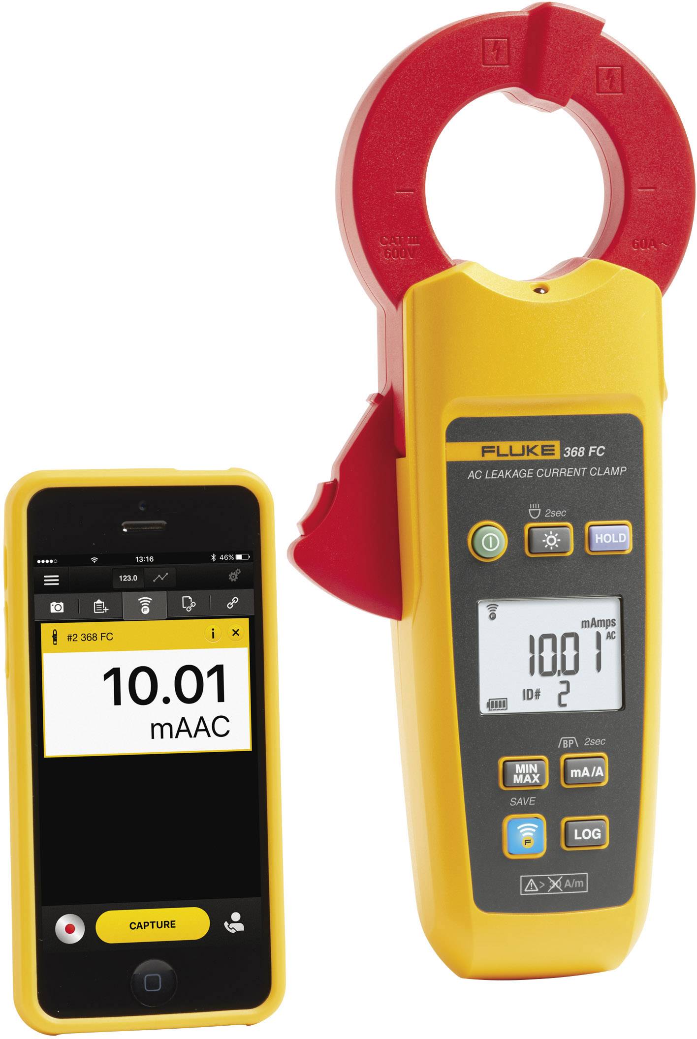 Fluke 368 FC Clamp meter Digital Data logger CAT III 600 V Display (counts): 3300
