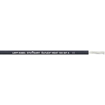 Black cable with the marking 'LAPP KABEL STUTTGART ÖLFLEX HEAT 180 SiF A CE'. Cable specifications.