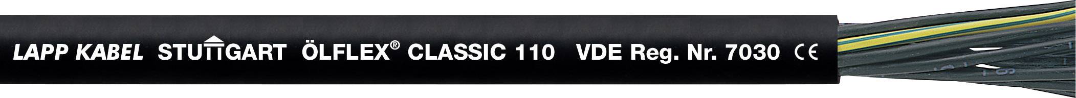 LAPP OeLFLEX® CLASSIC 110 BK Control lead 2 x 0.75 mm² Black 1119809/100 100 m