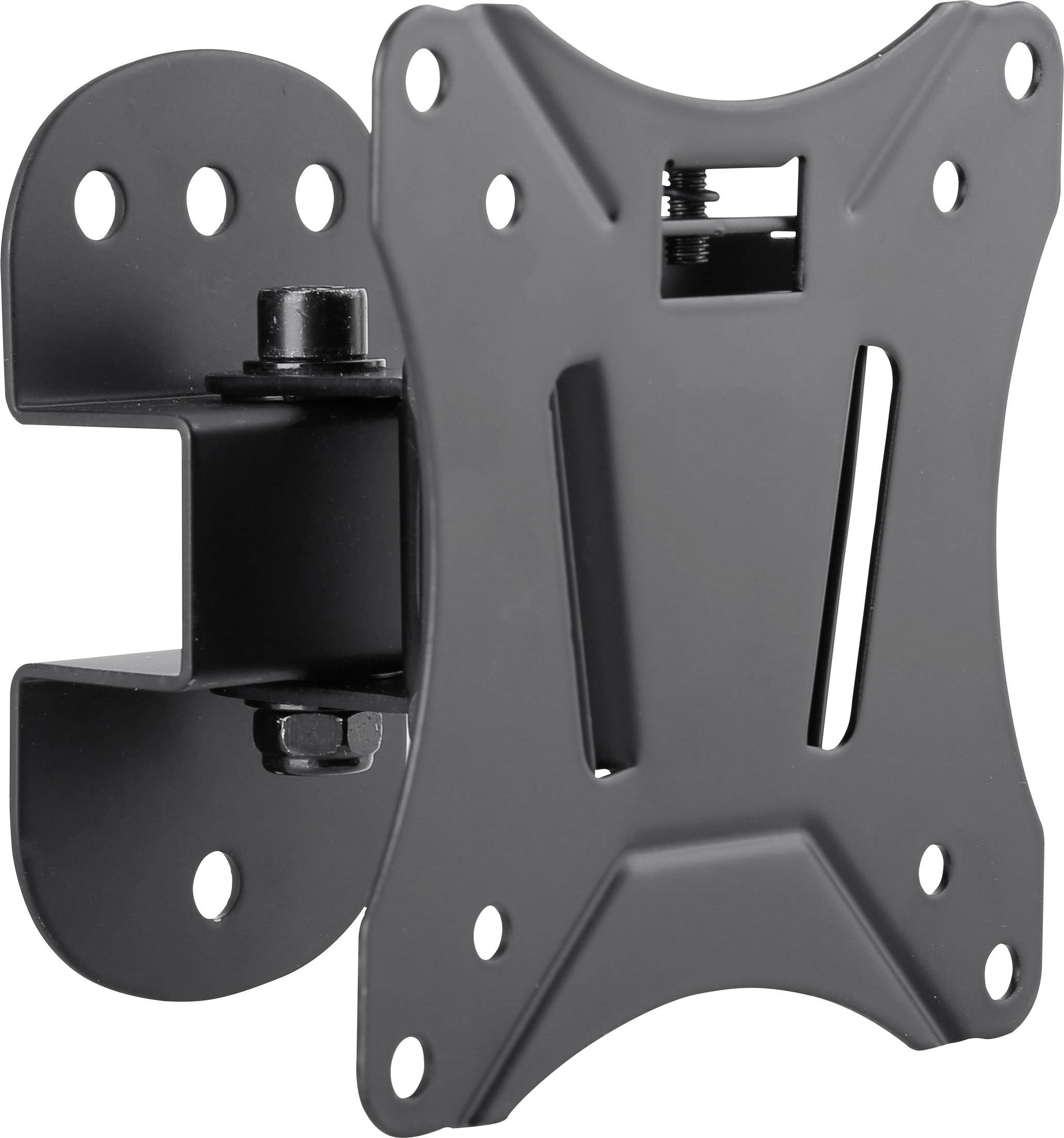 SpeaKa Professional SP-6012040 1x Monitor wall mount 33,0 cm (13) - 68,6 cm (27) Black Tiltable, Swivelling