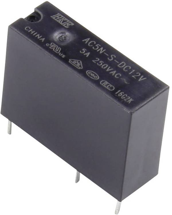 HKE AC5N-S-DC12V PCB relay 12 V DC 5 A 1 maker 1 pc(s)