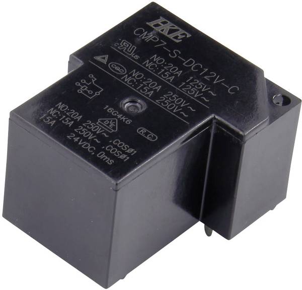 HKE CMP7SDC12VC PCB relay 12 V DC 30 A 1 changeover 1 pc(s