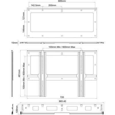 Flexson FLXPBFW1021 TV wall mount 94,0 cm (37") - 139,7 cm (55") Rigid-2