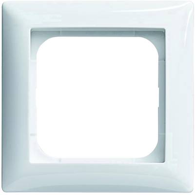 A blank, square socket cover made of white plastic, with rounded corners. It is intended for wall mounting.