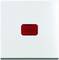 Red control switch on a white background, indicating whether an electrical circuit is on or off.