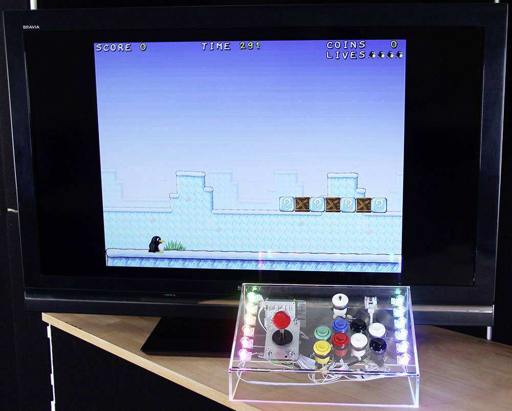 Joy-it RB-Gamestation-Kit Raspberry Pi® 3 B 1 GB 4 x 1.2 GHz Housing, Controller, Noobs OS, LEDs, PSU, Sensors, HDMI cab-9