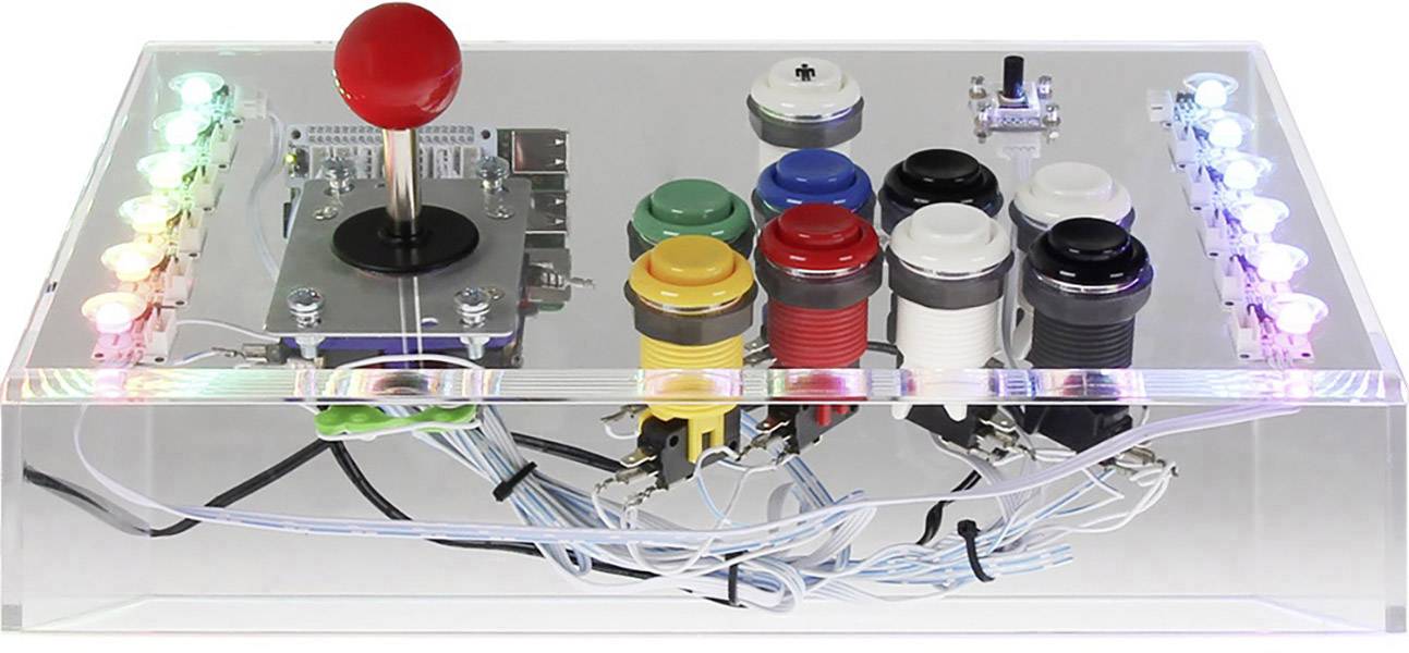 Joy-it RB-Gamestation-Kit Raspberry Pi® 3 B 1 GB 4 x 1.2 GHz Housing, Controller, Noobs OS, LEDs, PSU, Sensors, HDMI cab-2