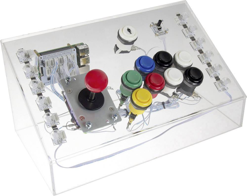 Joy-it RB-Gamestation-Kit Raspberry Pi® 3 B 1 GB 4 x 1.2 GHz Housing, Controller, Noobs OS, LEDs, PSU, Sensors, HDMI cable