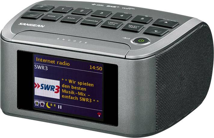 Sangean RCR-11 WF Internet desk radio DAB+, FM AUX, DLNA, Internet radio, USB Grey