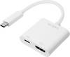 LogiLink UA0257 USB / HDMI Adapter [1x USB-C® plug - 1x USB-C® socket, HDMI socket] White 14.00 cm