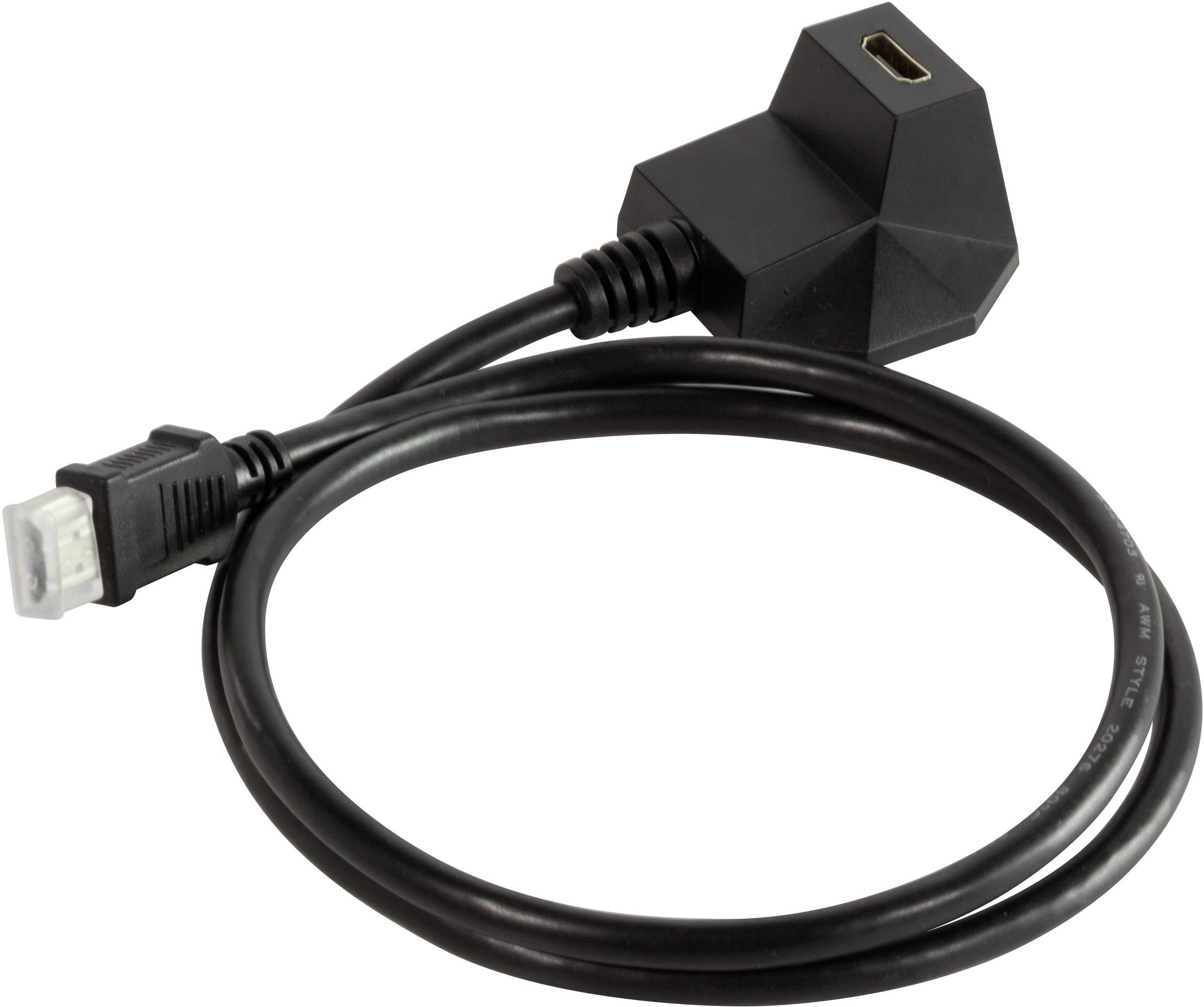 LogiLink HDMI Cable extension HDMIA plug, HDMIA socket 1.50 m Black