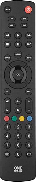 One For All 4 URC 1240 Universal Remote control Black