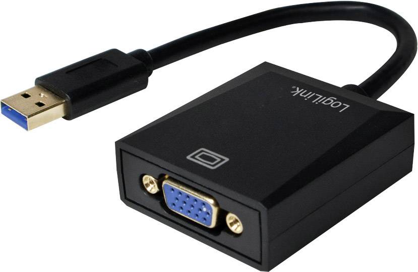 grinende drag regeringstid LogiLink UA0231 USB / VGA Adapter [1x USB 3.2 1st Gen connector A (USB 3.0)  - 1x VGA socket] Black 10.00 cm | Conrad.com