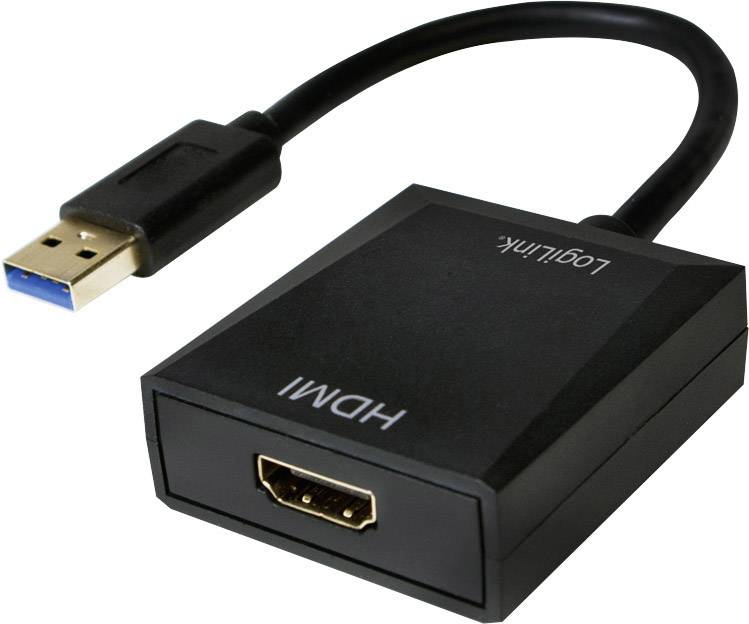 LogiLink UA0233 USB / HDMI [1x USB 3.2 Gen connector A (USB 3.0) - 1x HDMI socket] Black 10.00 cm | Conrad.com