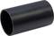Black cylindrical plastic pipe, horizontal.