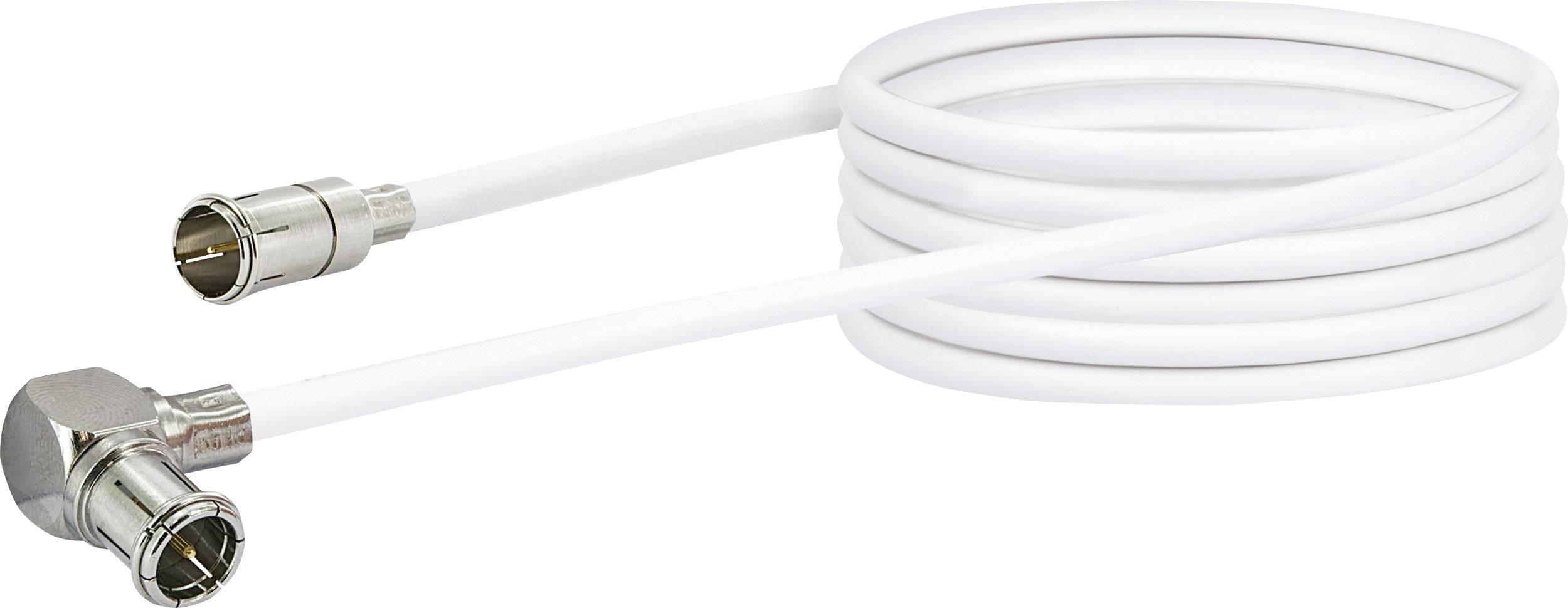 Schwaiger Antennas Cable [1x Quick-release F connector - 1x Mini DAT plug] 3.00 m 90 dB White