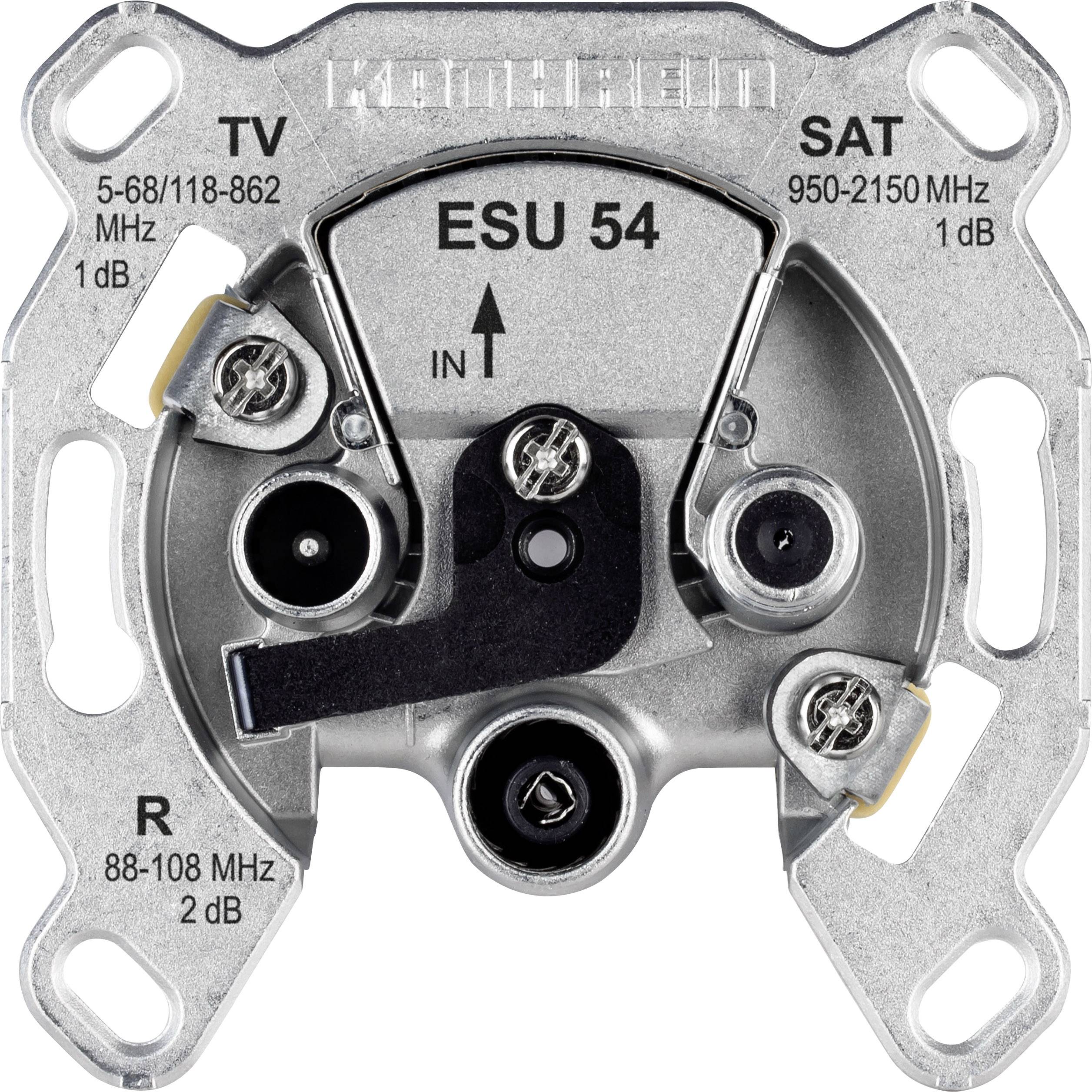 Kathrein ESU 54 Antenna socket SAT, TV, FM Flush mount Single