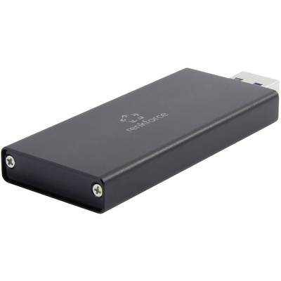 Black USB storage device with 'Renkforce' logo on the top surface.