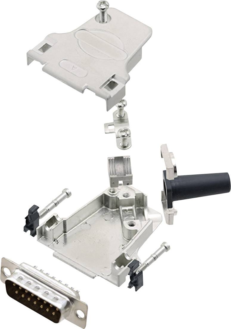 encitech D45ZF15-DBP-K 6355-0046-02 D-SUB pin strip set 45 ° Number of pins: 15 Solder bucket 1 Set-0