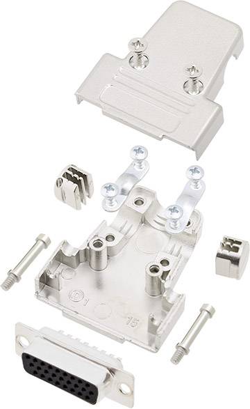 Connector Kit Exploded View: Housing components, screws, nuts, and a socket are visible. Main parts and their positions are shown.