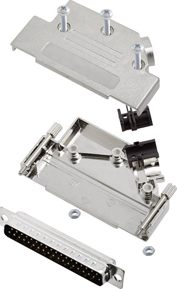 encitech D45PK-M-37-DBP-K 6355-0009-04 D-SUB pin strip set 45 ° Number of pins: 37 Solder bucket 1 Set