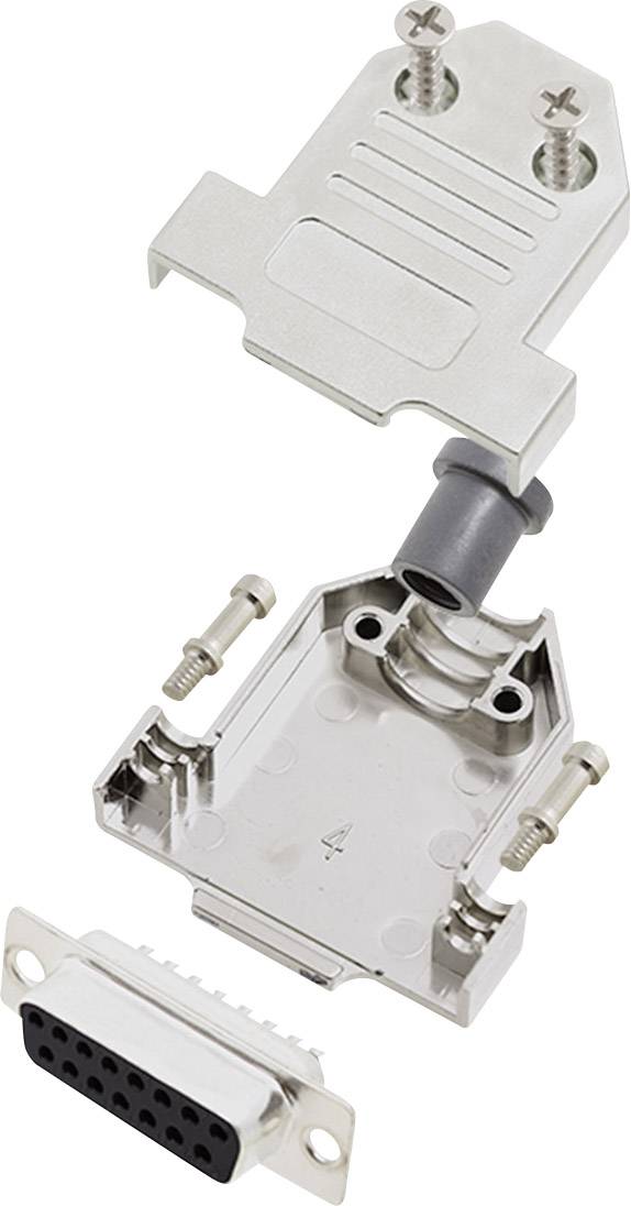 encitech DTNT15-M-DBS-K 6355-0070-22 D-SUB receptacle set 180 ° Number of pins: 15 Solder bucket 1 Set-0