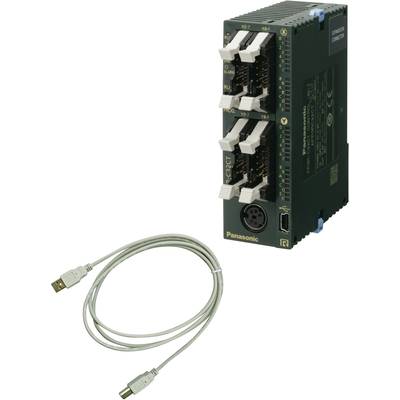 Industrial control unit with three slots and a USB cable for connecting additional devices. Marking: 'Panasonic'.