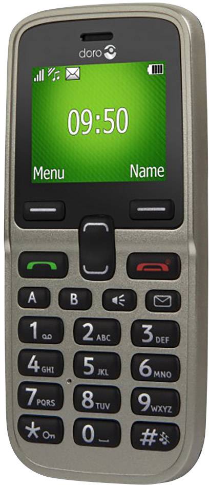 doro 5030 Big button mobile phone Charging station, Panic button Champagne-2