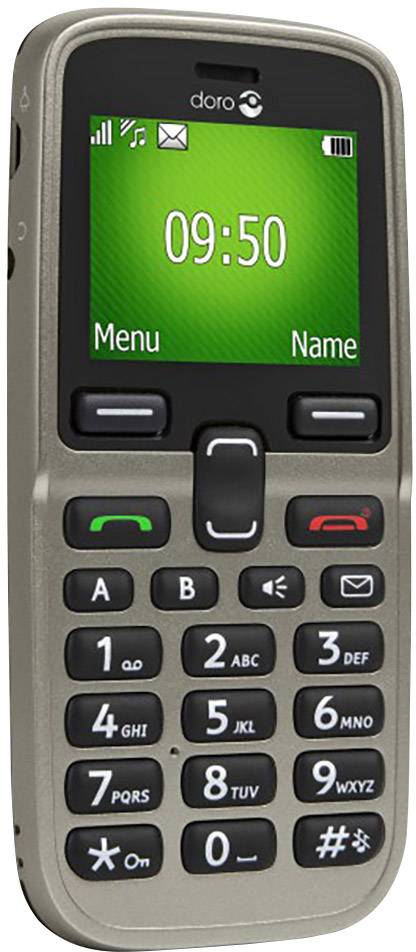 doro 5030 Big button mobile phone Charging station, Panic button Champagne-3