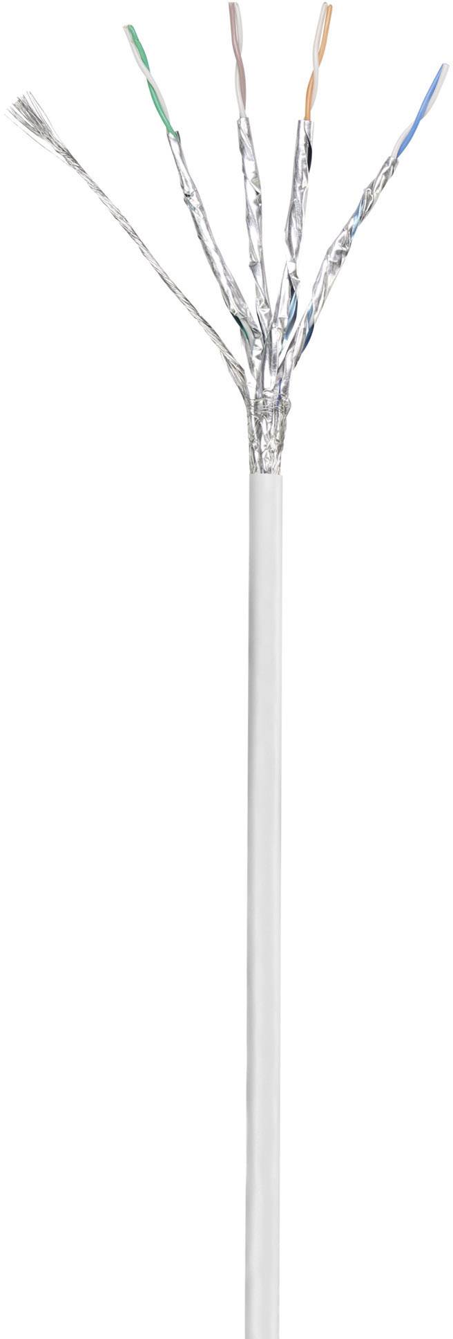 Renkforce RF-4410998 RJ45 Network cable, patch cable CAT 6A S/FTP 20.00 m Grey highly flexible, gold plated connectors 1-5