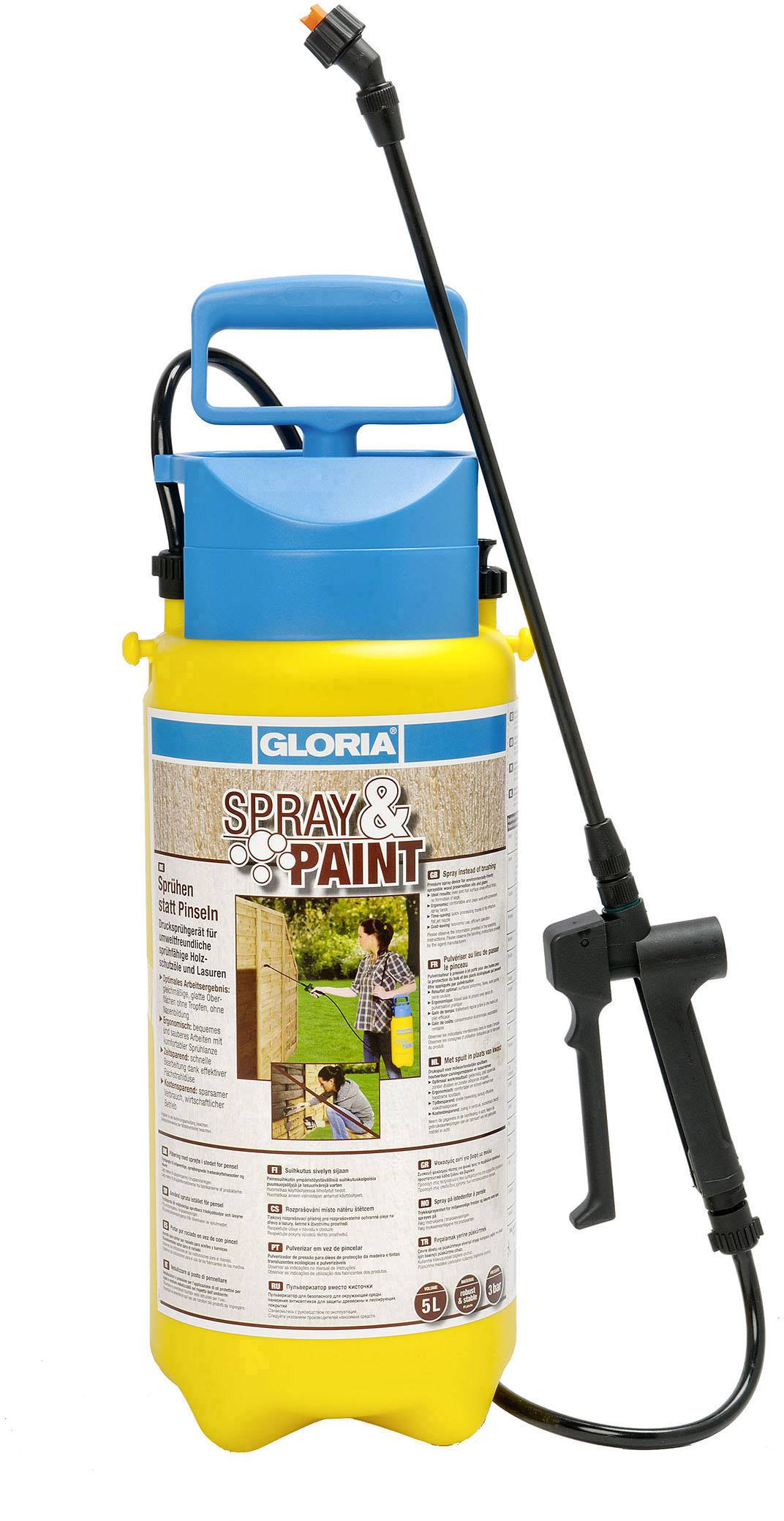 Gloria Haus und Garten 000101.0000 Spray&Paint Pump pressure sprayer 5 l