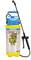 'Gloria Spray & Paint': Yellow spray container with blue handle and spray lance, used for evenly applying paints or cleaning solutions.