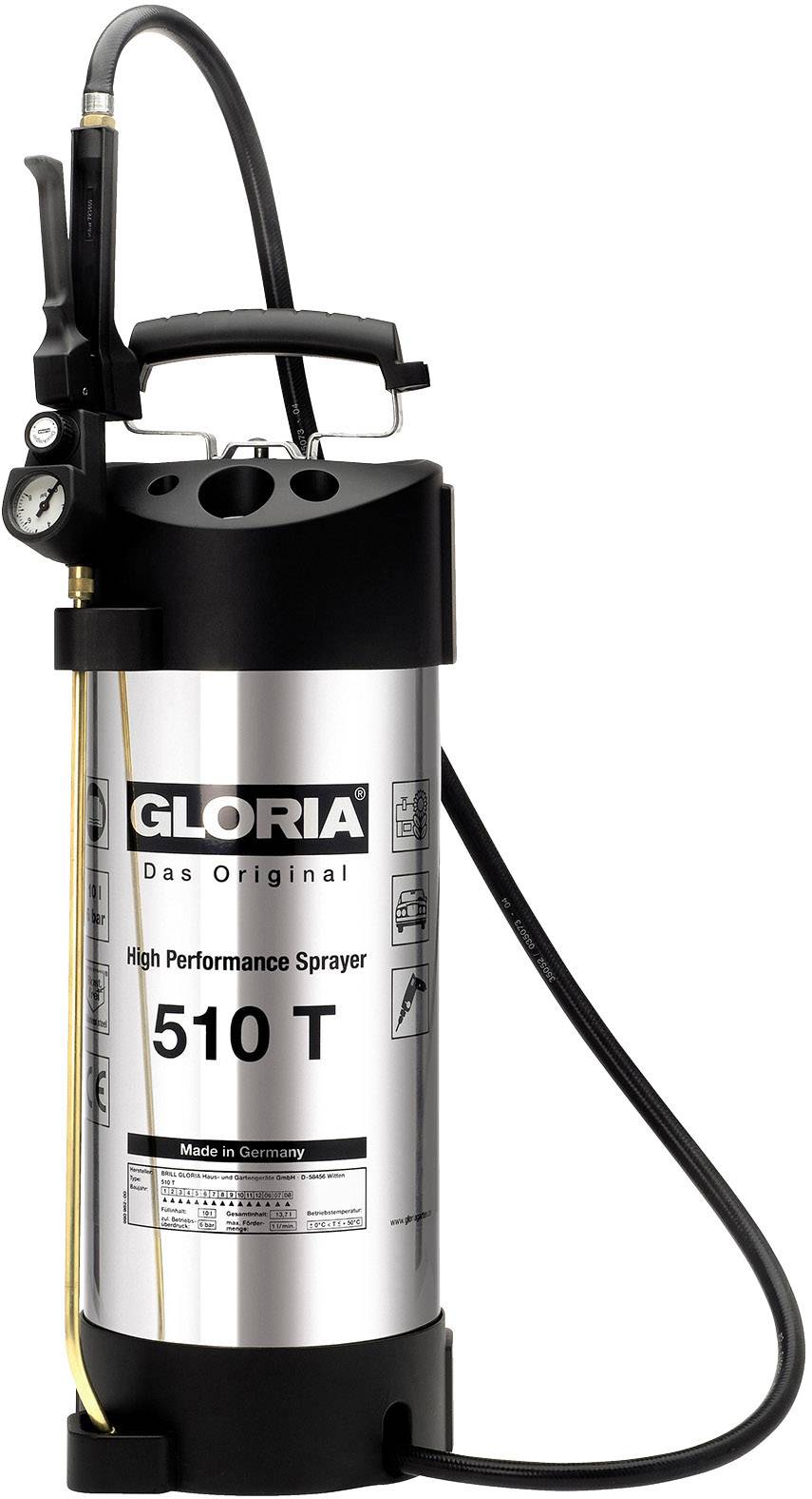 Gloria Haus und Garten 000510.0000 510 T Pump pressure sprayer 10 l