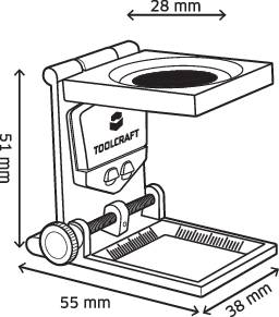 Technical drawing of a device with measurement details: Height 36 mm, Width 39 mm, Depth 39 mm.