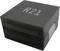 A black, square box with the inscription 'R21' on the top surface.